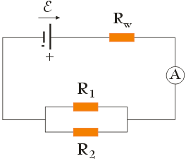 obwód elektryczny - rysunek schematyczny - prawa Kirchhoffa - zadanie nr 2