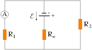 obwód elektryczny - rysunek schematyczny - prawa Kirchhoffa - zadanie nr 3