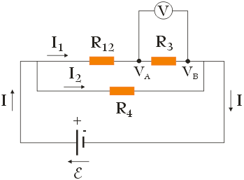obwód elektryczny - uproszczenie - rysunek schematyczny - prawa Kirchhoffa - zadanie nr 6