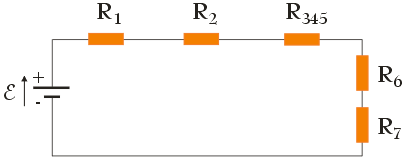 układ oporników - uproszczenie obwodu - rysunek schematyczny - szeregowe i równoległe łączenie rezystorów - zadanie nr 3