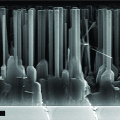 zdjęcie cienkiej warstwy tlenku cynku (ZnO) oraz nanodrutów